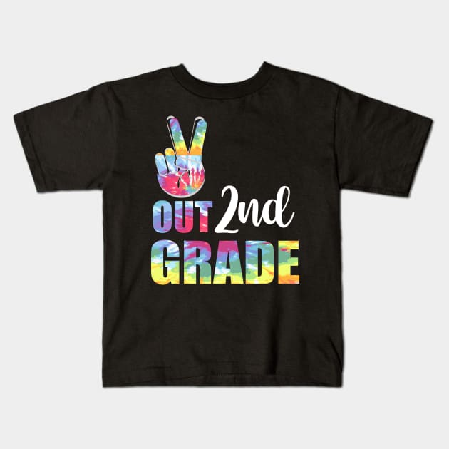 Peace out 2nd grade end of school l. Last day of school. Summer break Kids T-Shirt by Prints by Hitz